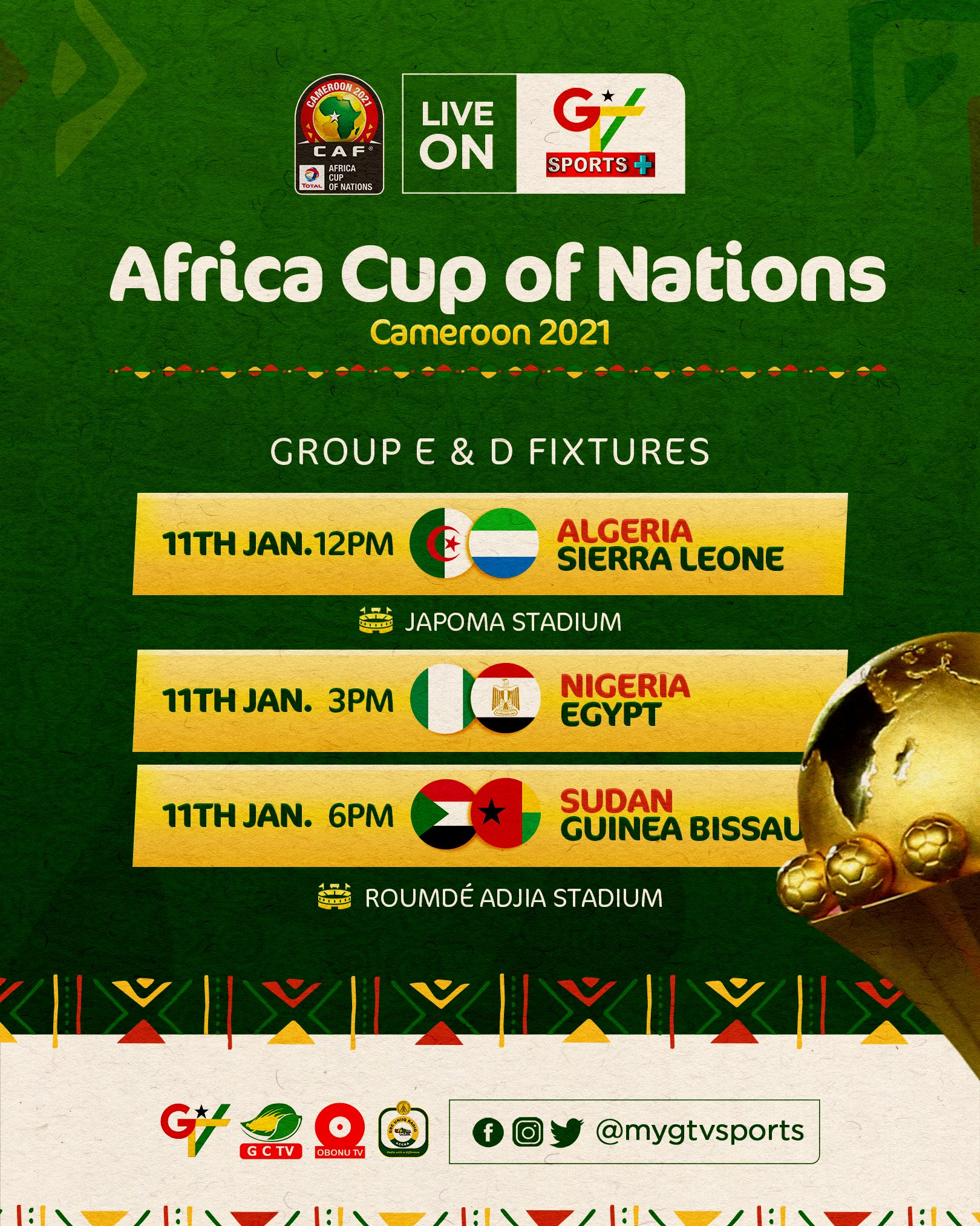 Nations fixtures africa cup of Africa Cup