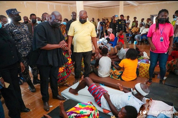 Vice President Bawumia visits Appiatse explosion victims.