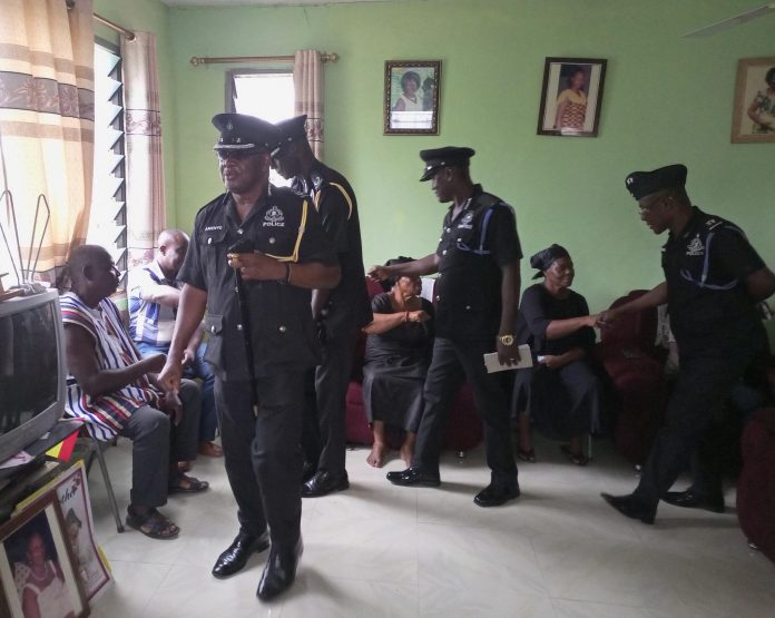 Police visit family of Nana Ama Clarke at Takoradi in Western Region