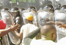 Tear gas and hot water cannons deployed as police clash with Arise Ghana protestors