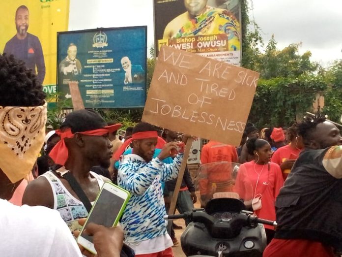 Youth in Obuasi protest in demand for abandoned Anglogold concession