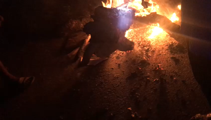 Angry Youth besiege Upper West Police Command following arrests in flogging of youth in leaked sex video.