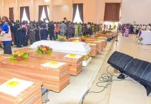 Mass funeral for victims of terrorist shootings in Catholic Church in South-Western Nigeria