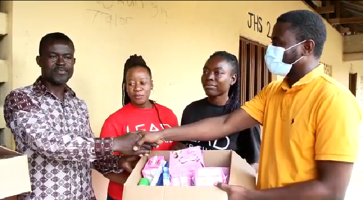 NGO distributes free sanitary pads to girls in Asaman M/A Junior High School