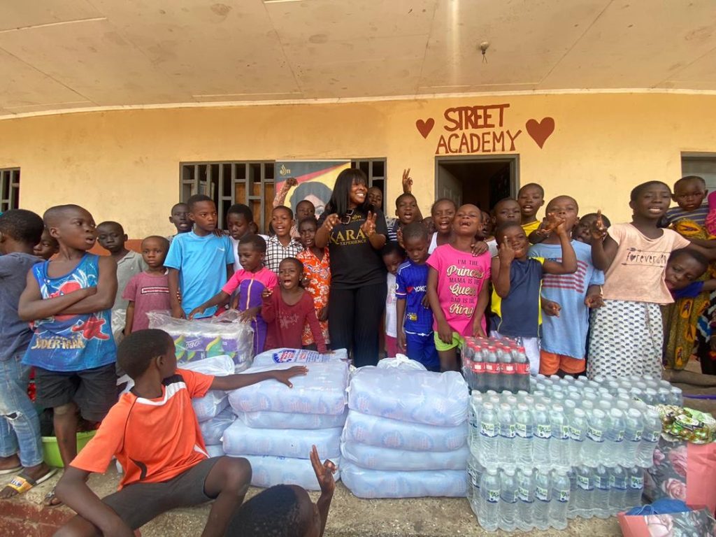 Award-winning gospel artiste JAYANA donates items to street academy