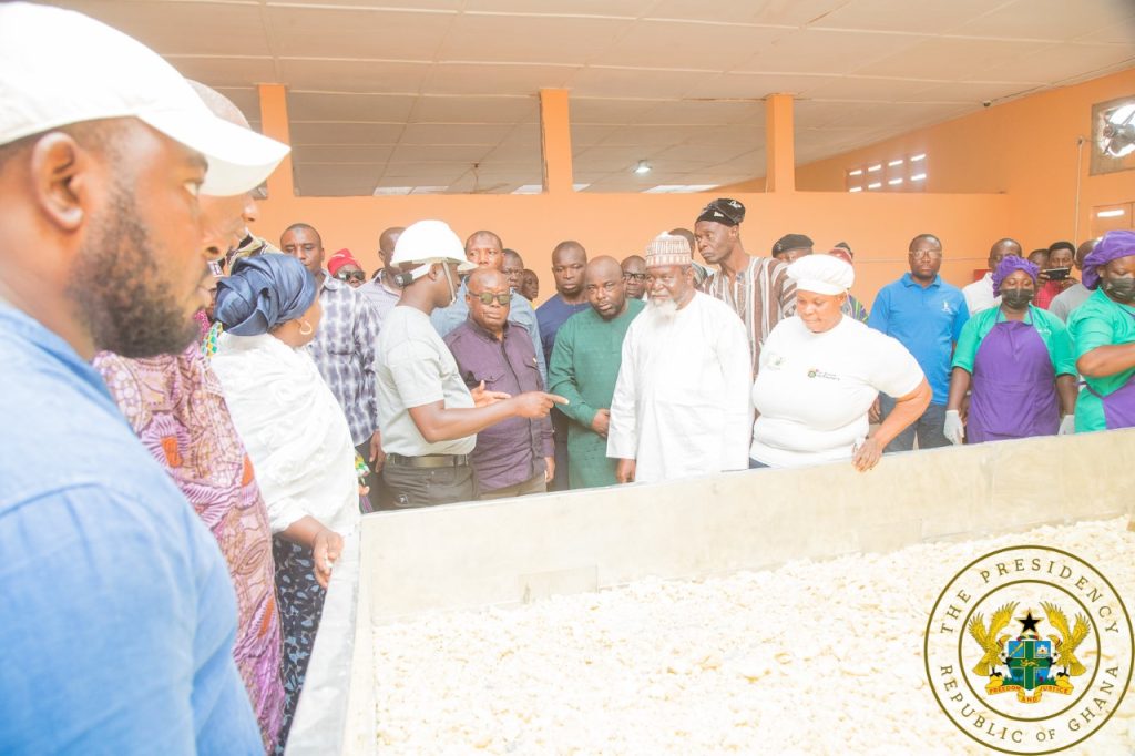 President Akufo-Addo inspects GH¢9.2 million yam/cassava processing factory in Bimbilla