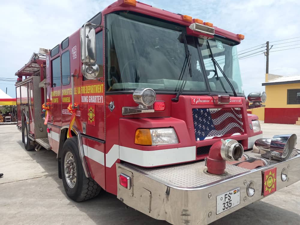 Charlottesville Sister City donates fire fighter truck to Winneba Fire Service Station