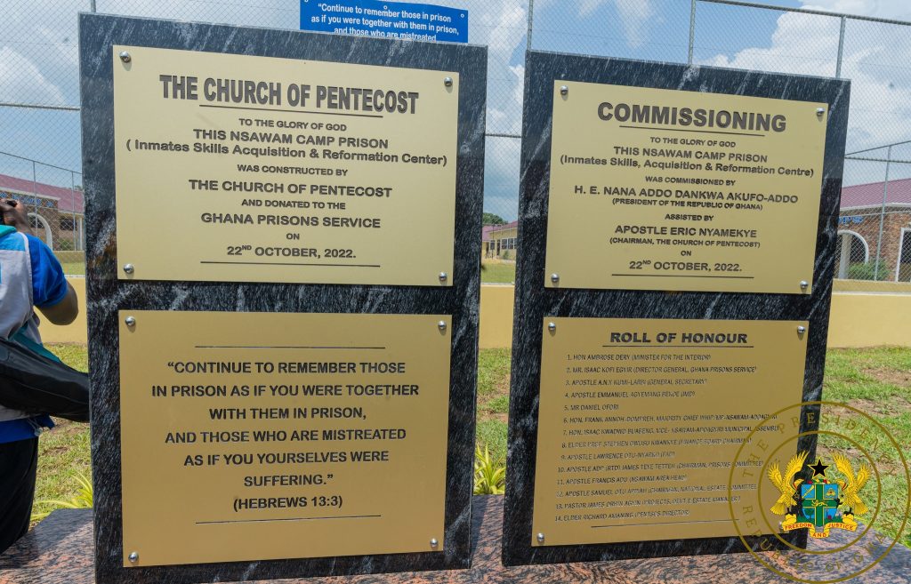 President Akufo-Addo Commissions inmates reformation camp at Nsawam Prisons
