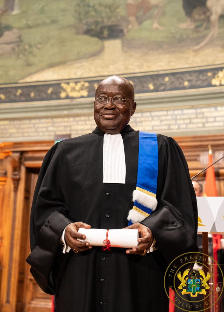 President Akufo-Addo receives honorary Doctorate Degree from Sorbonne University