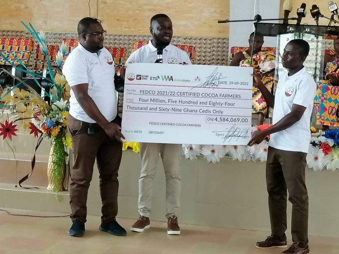 FEDCO pays 1.5 million cedis in premiums to cocoa farmers