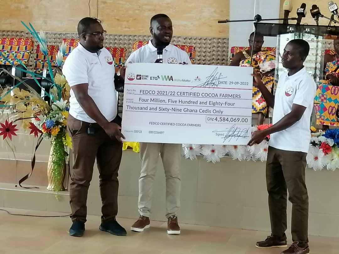 FEDCO pays 1.5 million cedis in premiums to cocoa farmers
