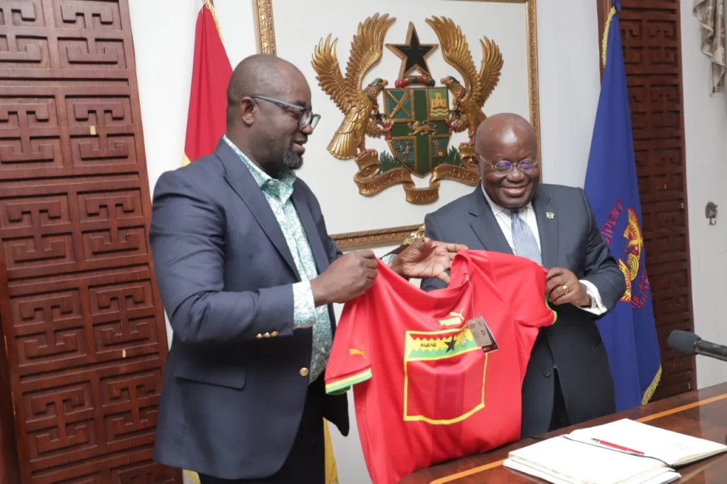 GFA presents Black Stars branded jersey to President Akufo-Addo