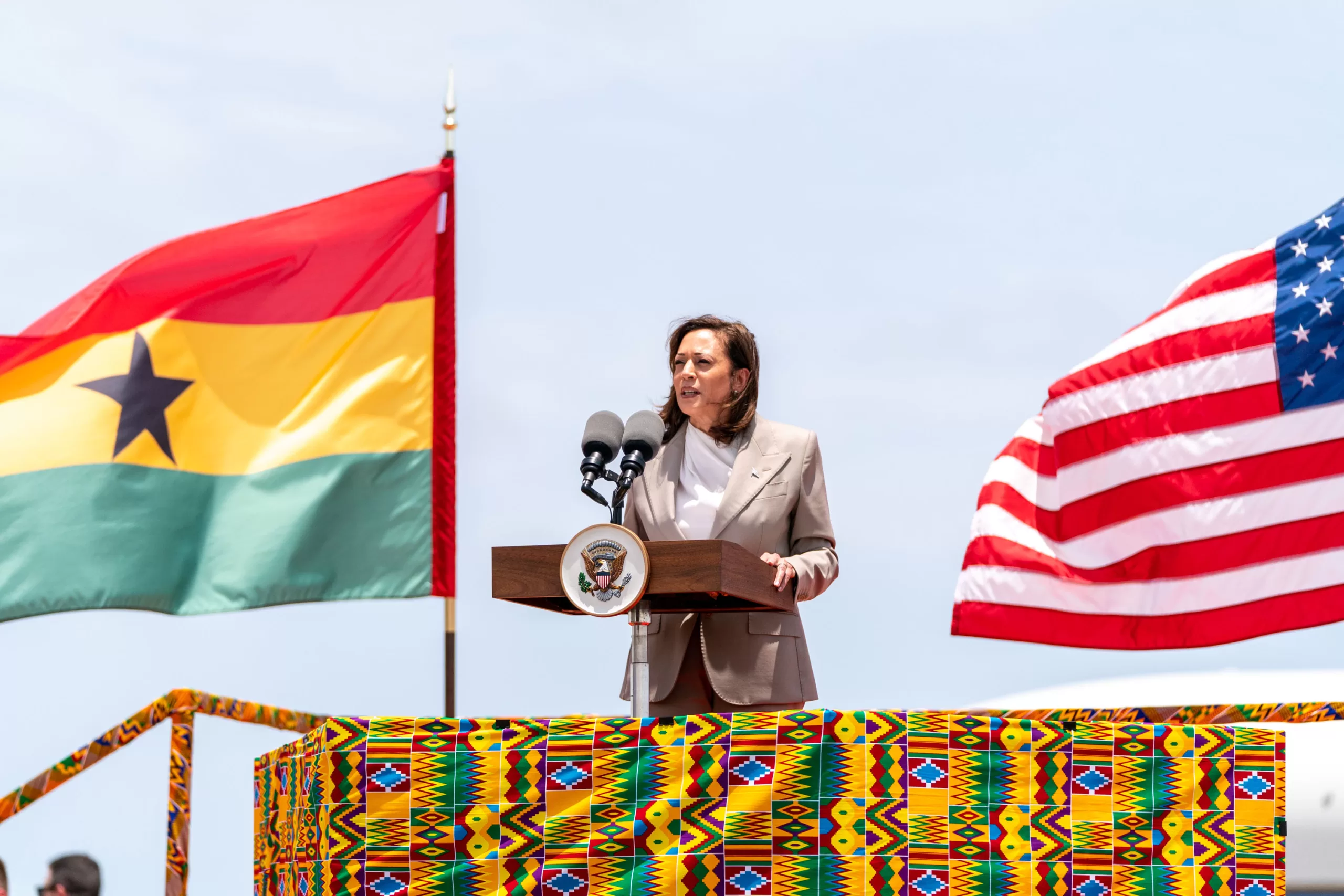 John Mahama welcomes Kamala Harris