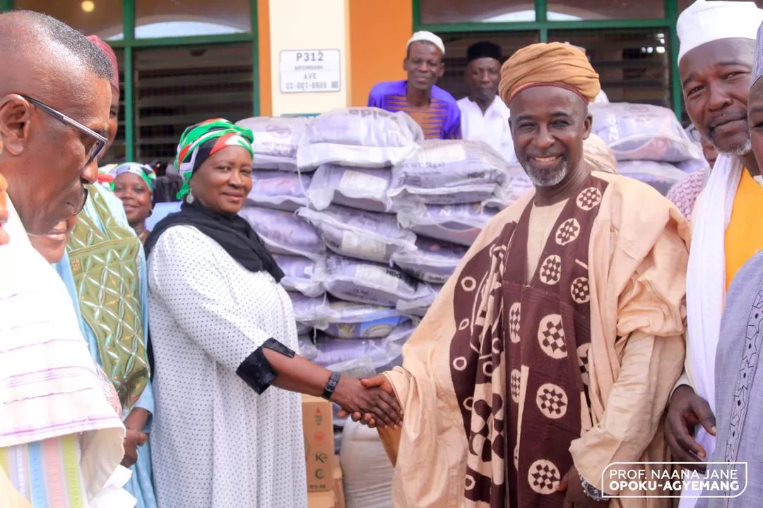 Prof. Naana Opoku-Agyemang donates to Muslim community in Cape Coast