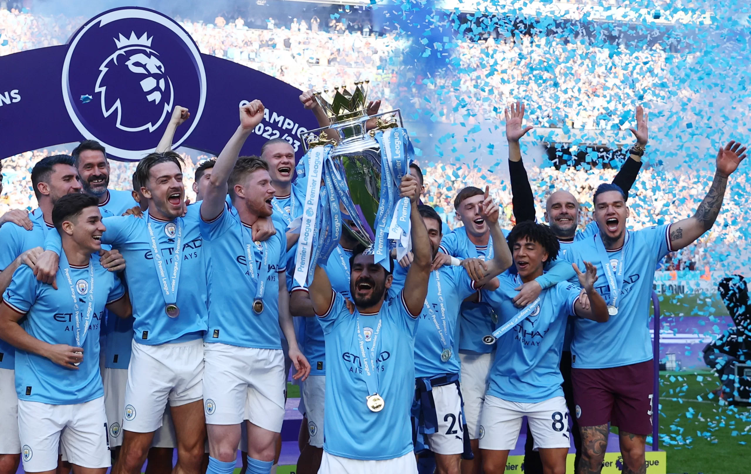Man City celebrate title with win over Chelsea