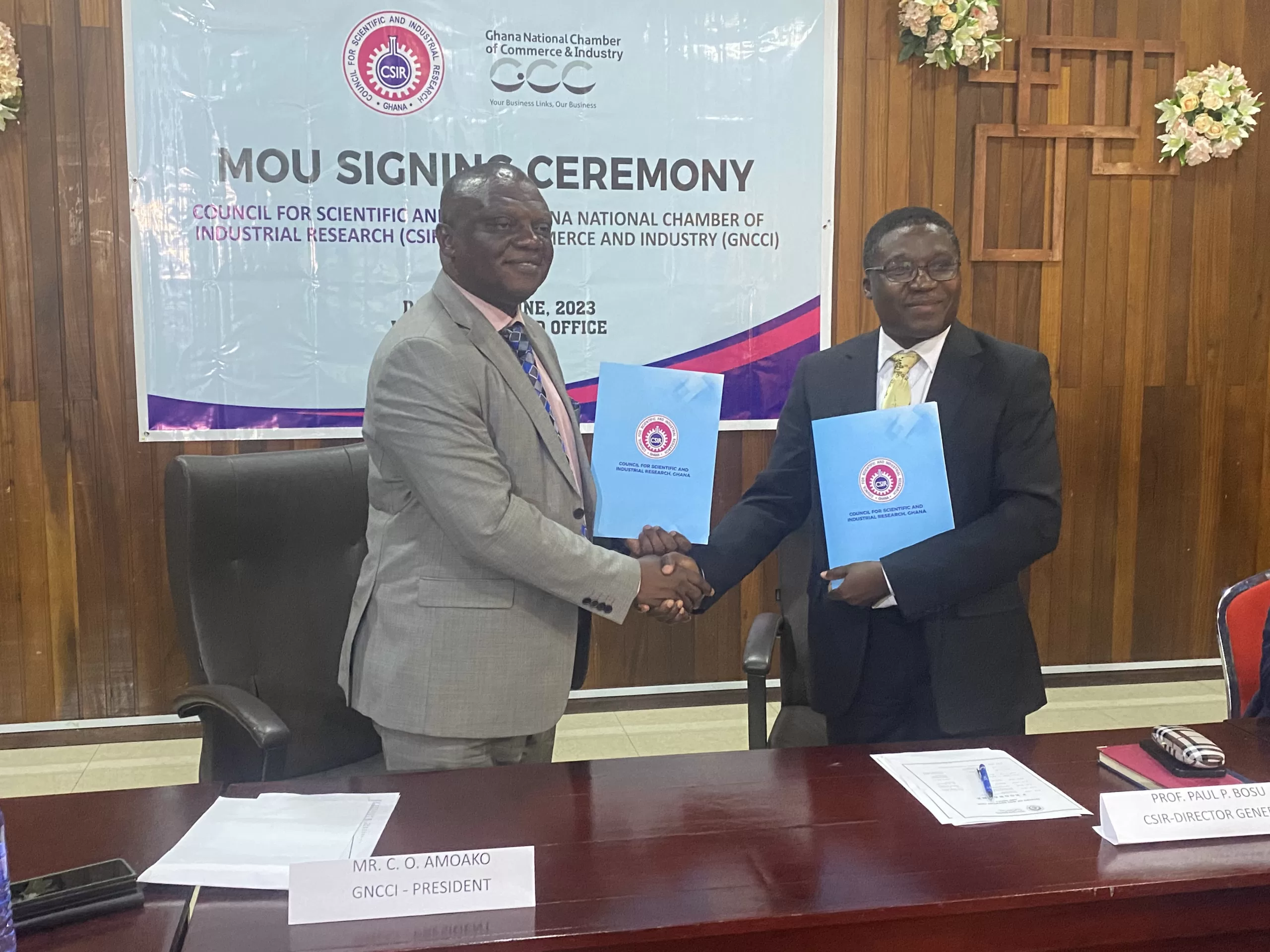 Accra: CSIR, National Chamber of Commerce sign MOU to harness industrial innovation