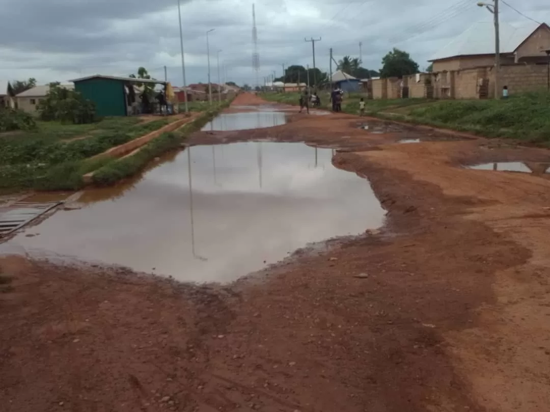 Works on Dambai town roads stall