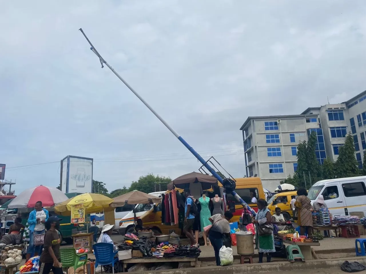 Streetlight, electricity poles near collapse at CMB, Kinbu  