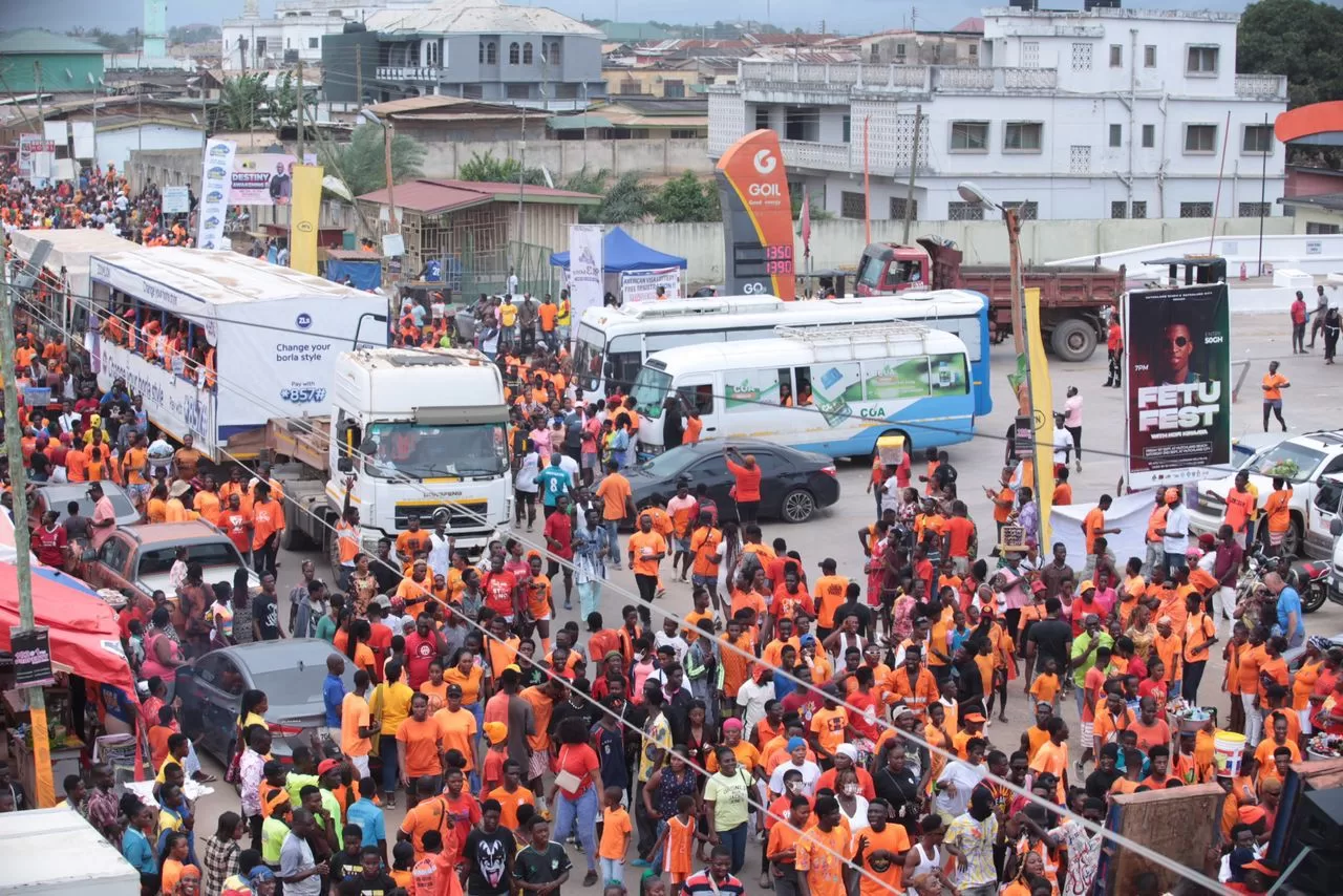 Indigenes of Cape Coast enjoy the famous Street Carnival at Oguaa Fetu Afahye Festival