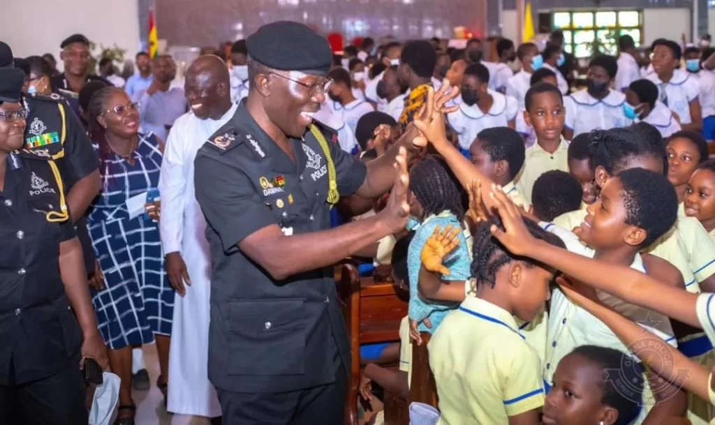 Police leadership visits St. John the Evangelist Catholic School as part of the Snatch them young policing initiative