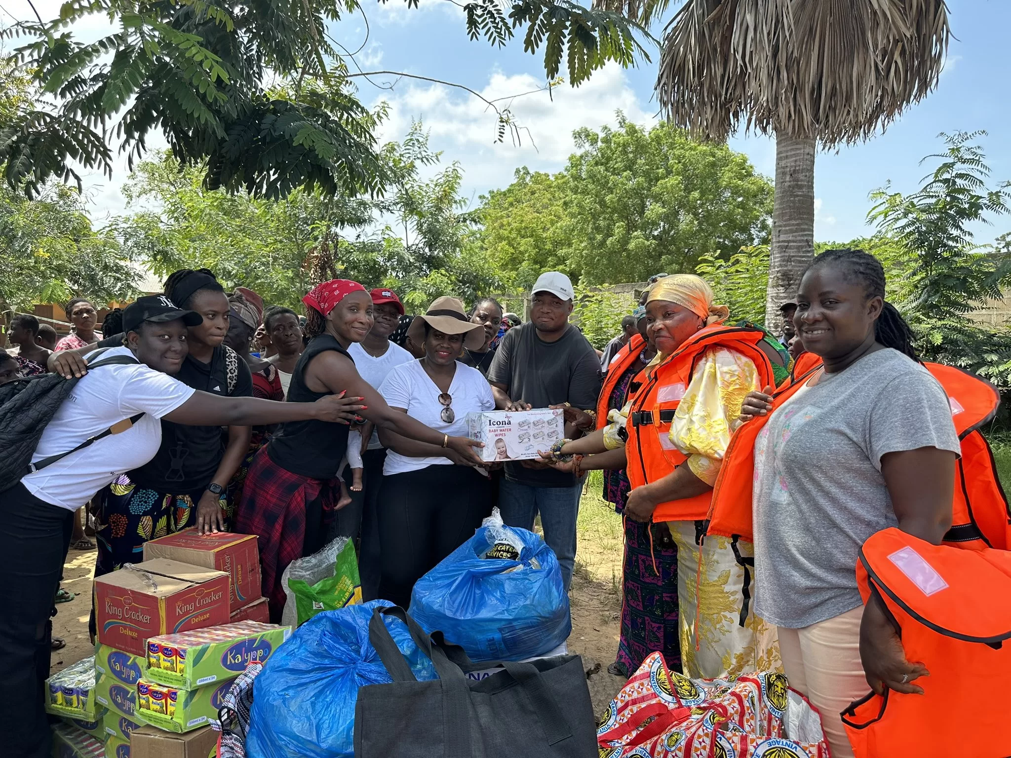 flood victims at Mepe