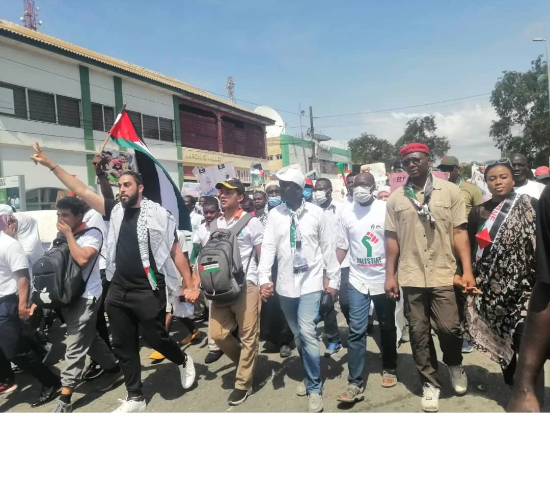 Palestinians residing in Ghana, others protest against Israel-Hamas war