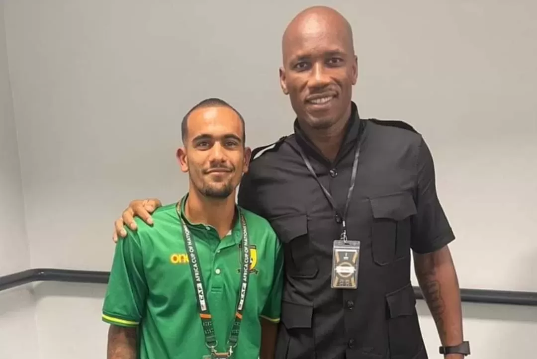 AFCON 2023: Cameroon's 17-year-old Wilfried Nathan Douala with Didier Drogba
