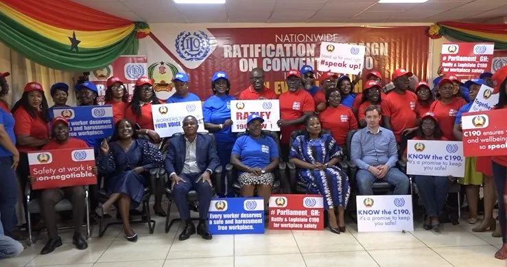 TUC launches nationwide campaign for ratification of ILO convention 190 in Ghana