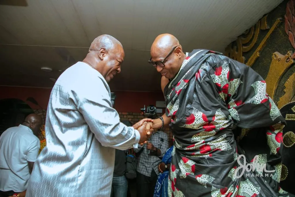 John Mahama pays homage at Obomenghene's Palace as he joins in Easter at Kwahu