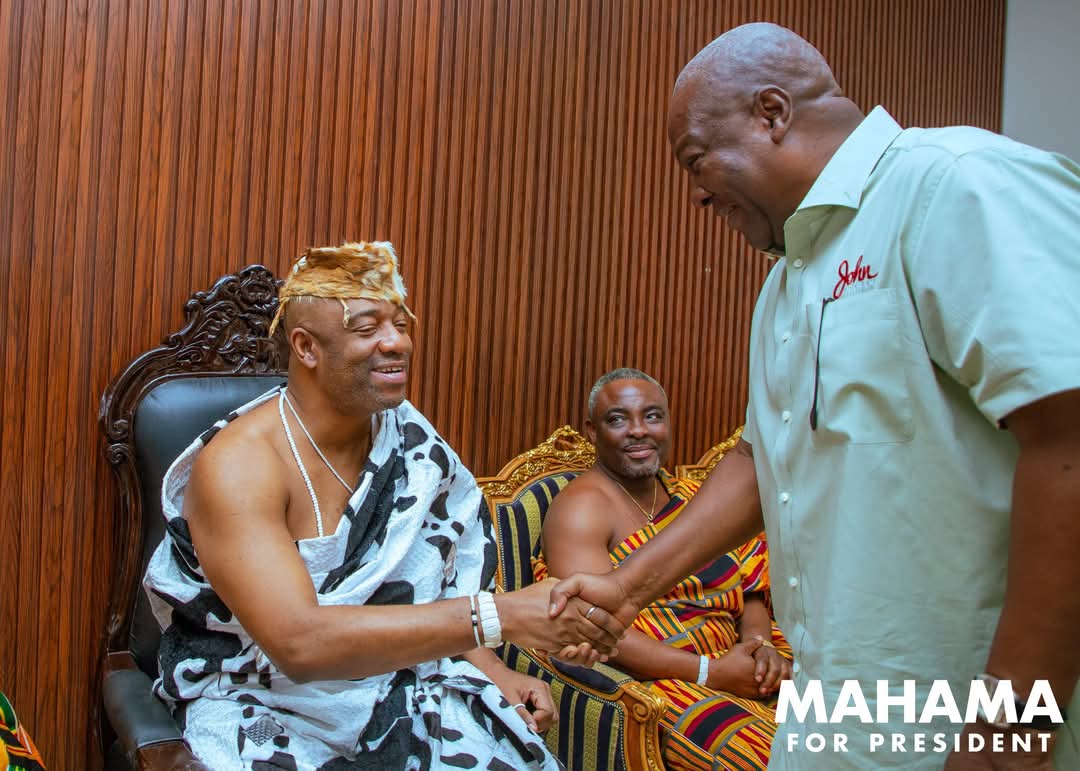 John Mahama meets Ga Mantse commits to promoting rich cultural heritage