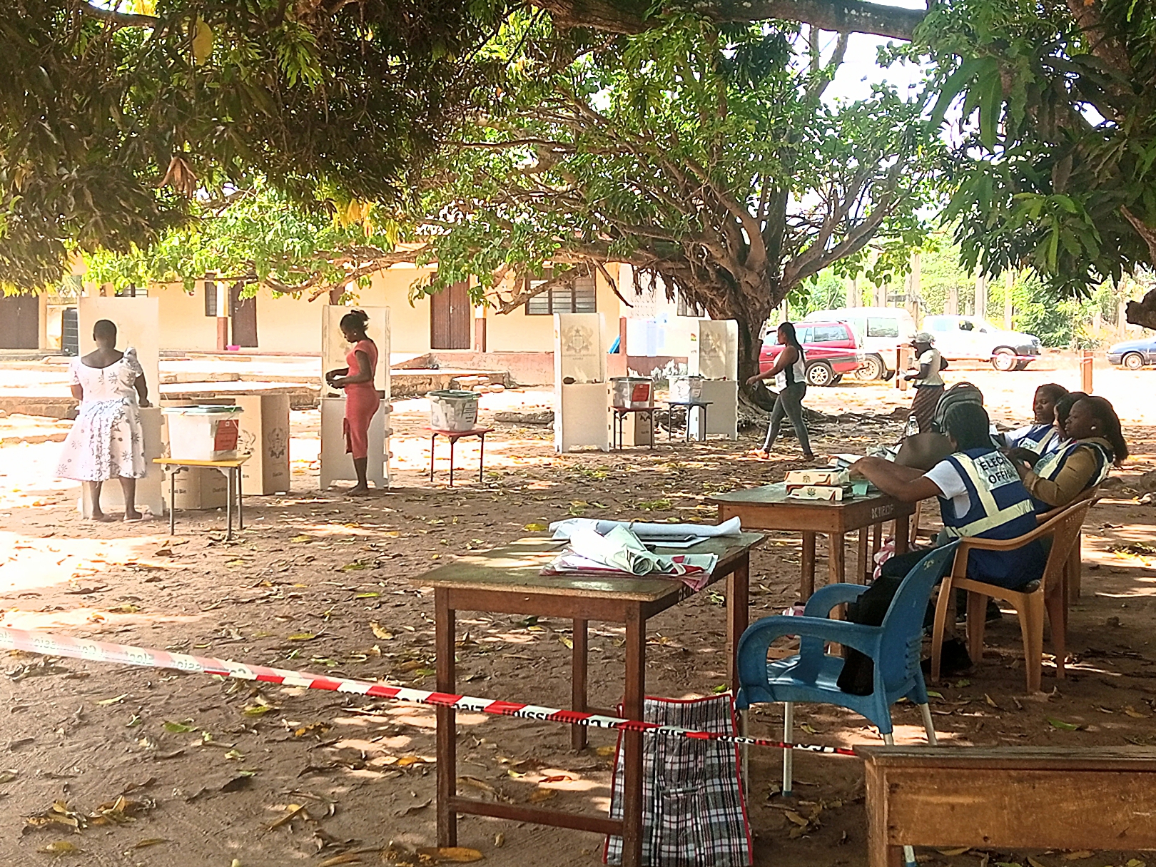 Positioning of voting booths raises concerns over secret ballot in polling centers in Ho West Constituency