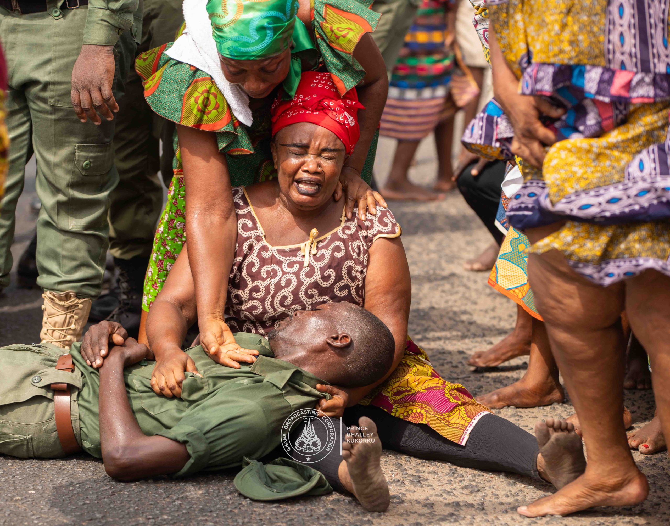 Ghana holds a wreath-laying ceremony to commemorate the 77th Anniversary of the 28th February Crossroads Shooting, honoring the memories of Sgt. Adjetey, Cpl. Attipoe, and Pvt. Odartey Lamptey