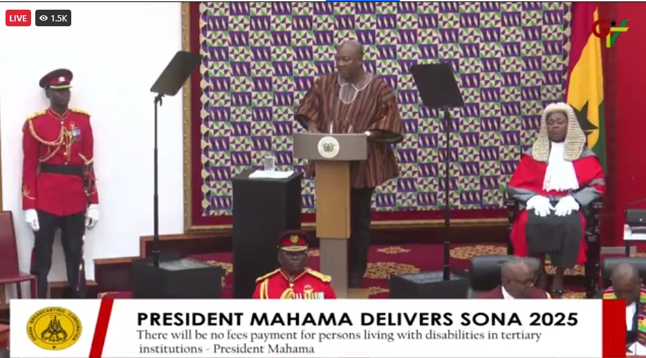 SONA2025: President Mahama announces military training for National Service personnel