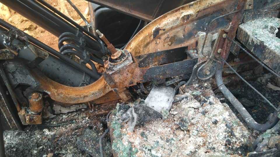 Obuoho youth protest unlawful burning of excavators, demand arrest