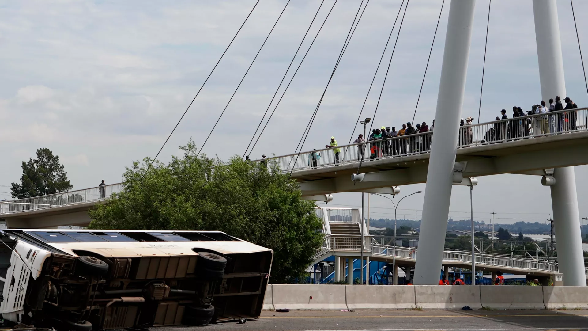 At least 16 dead after bus crashes on motorway in South Africa