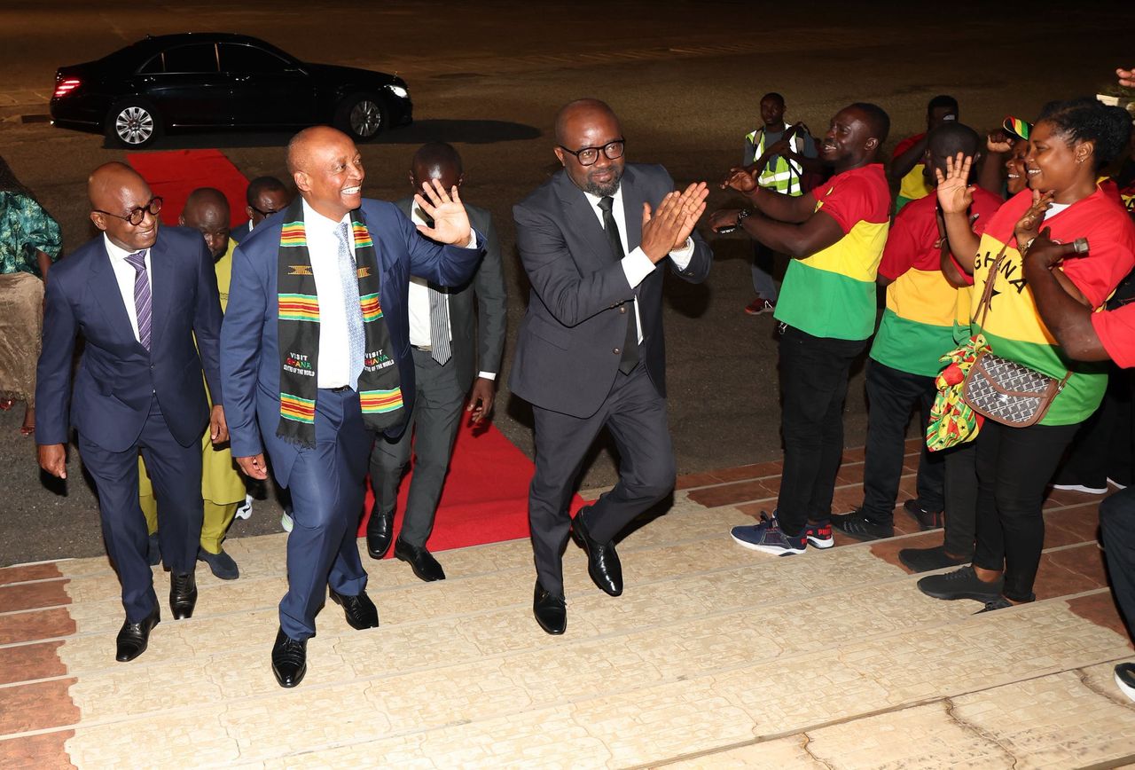 CAF President Patrice Motsepe arrives in Ghana to wrap up Schools Football Championship and executive meetings