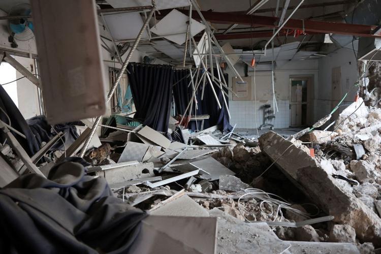 Israeli air strike destroys part of last fully functional hospital in Gaza City