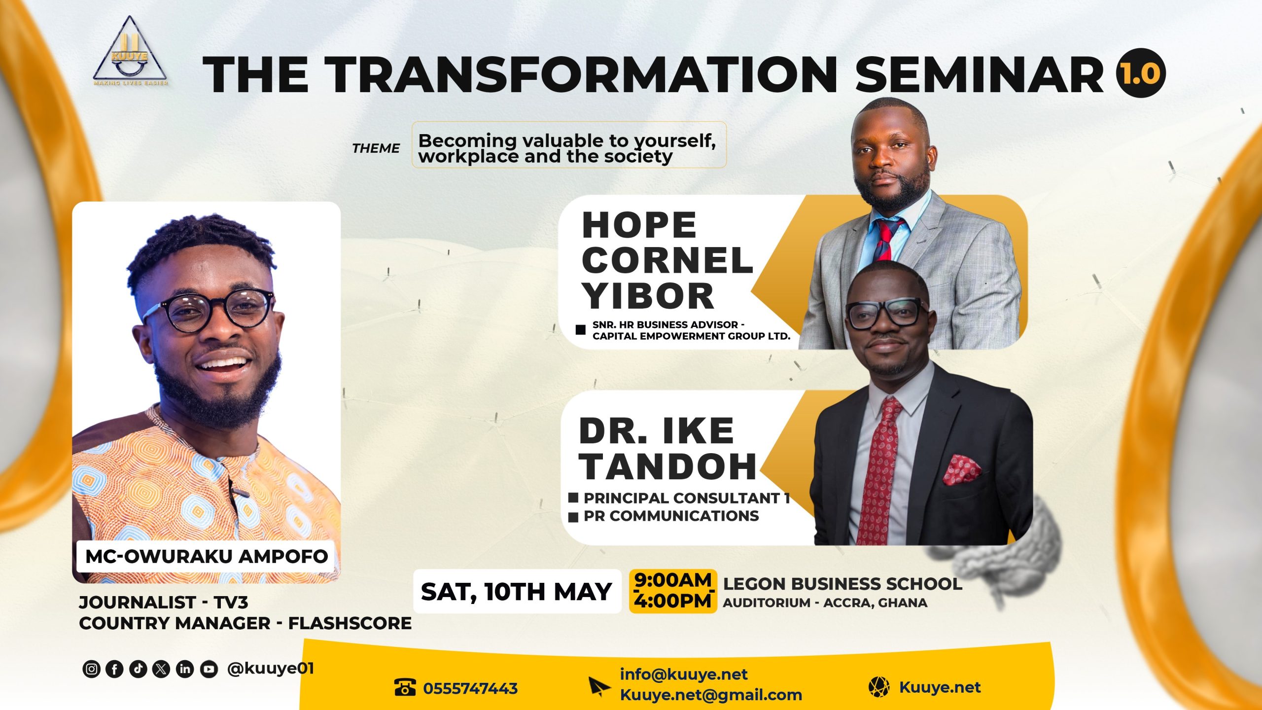 Kuuye Network Enterprise launches Transformation Seminar 1.0 to promote personal, career and community growth