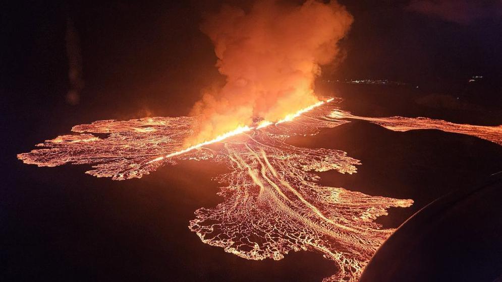 Volcanic eruption begins in Iceland