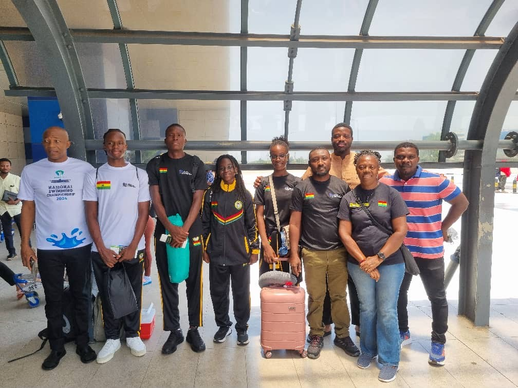 Team Ghana departs to Egypt ahead of Africa Junior Swimming Championship 