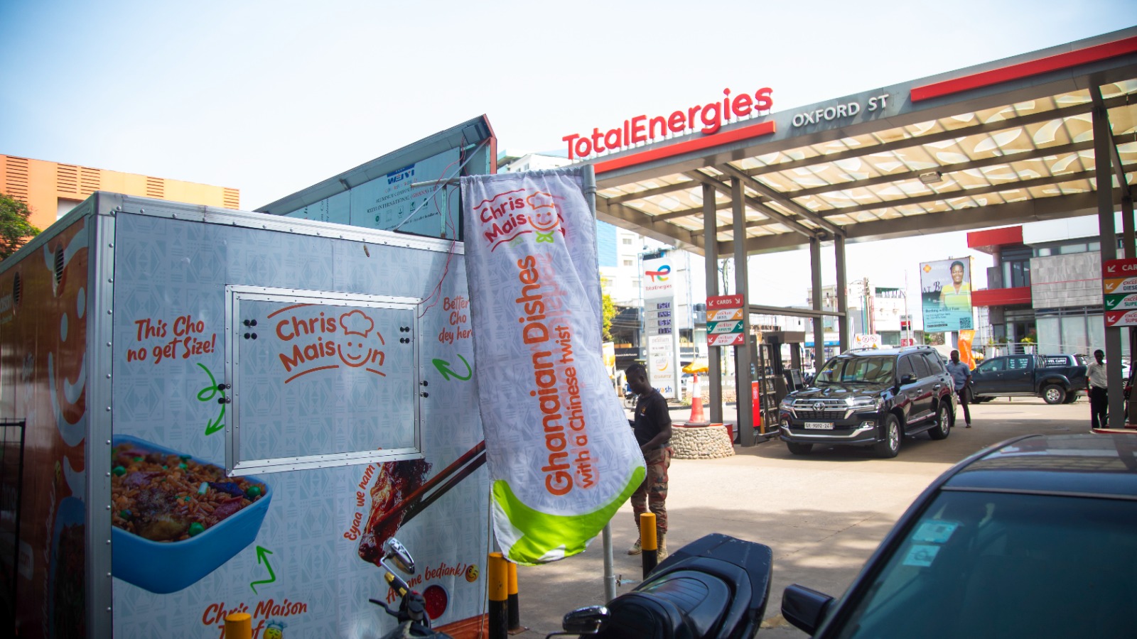 GNFS shuts down illegal food joint at Osu Total Filling Station