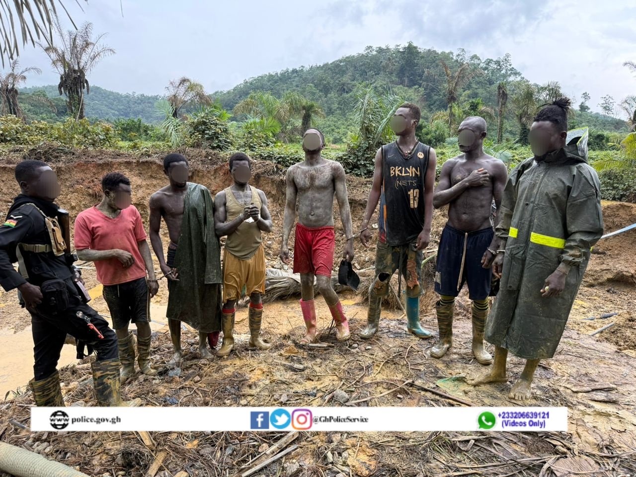 27 arrested in Police raid on illegal mining sites at Wassa Amanten