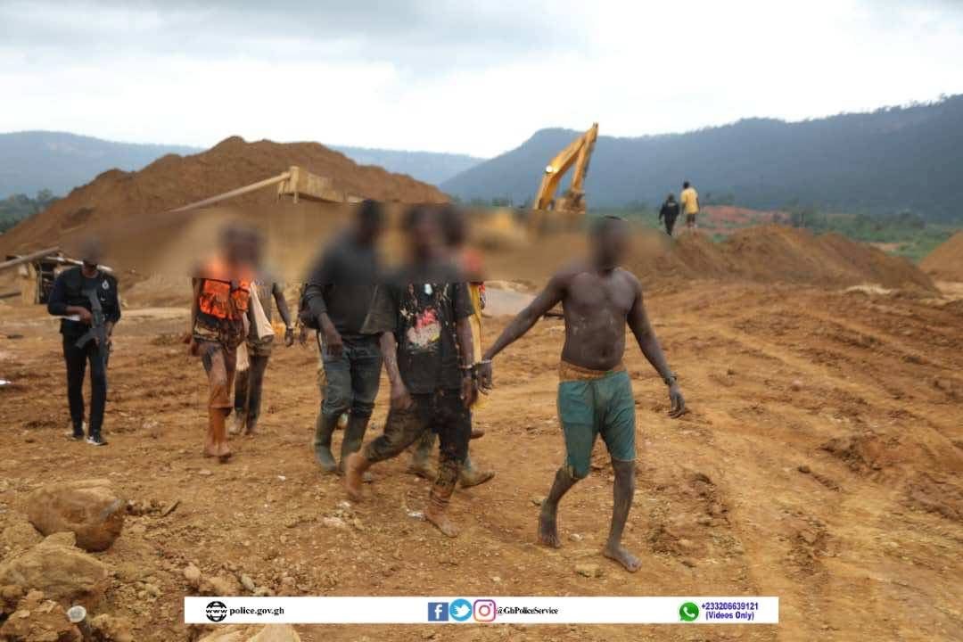 27 arrested for illegal mining at Ankaase Gyadam; weapons and equipment seized