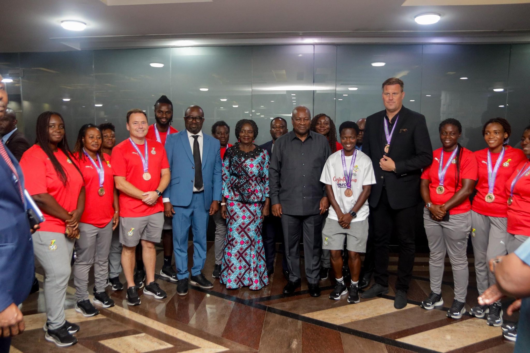 President Mahama donates undisclosed amount to Black Queens after WAFCON 2024 bronze medal victory
