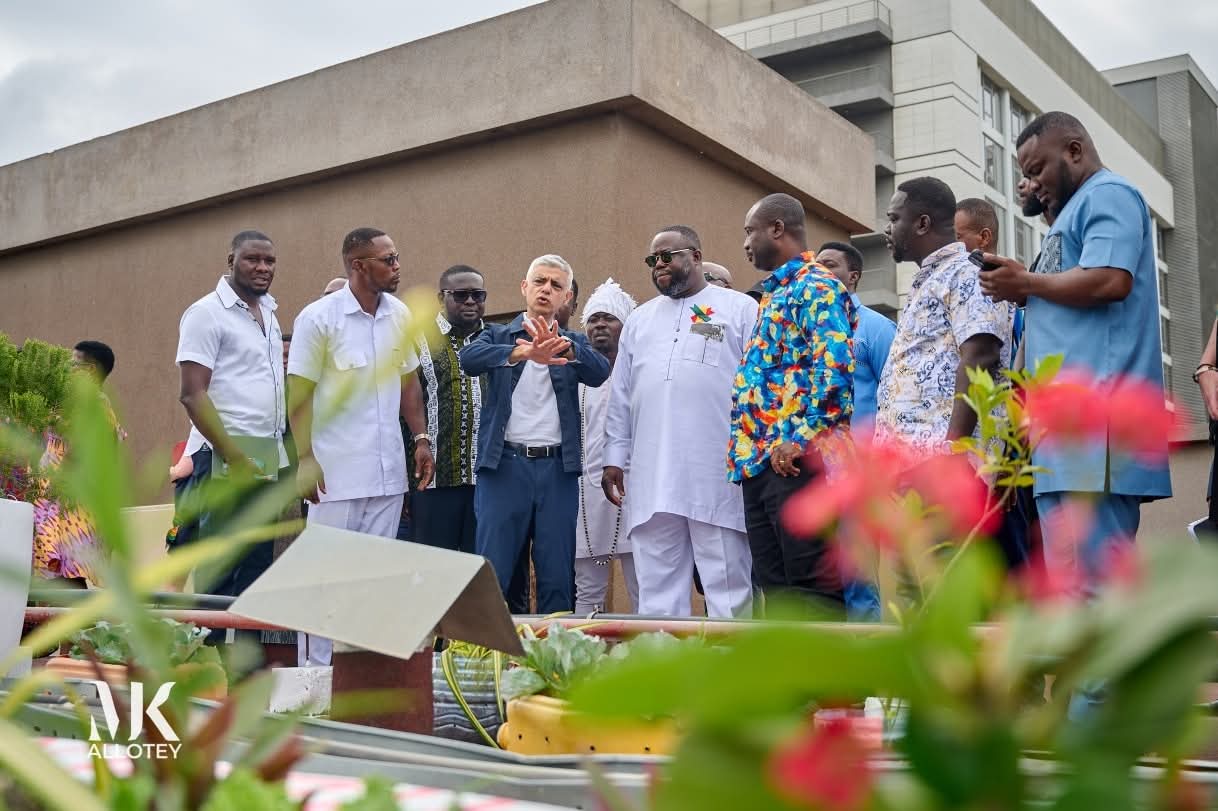 Mayor of London tours AMA rooftop garden, commends youth-led climate action in Accra