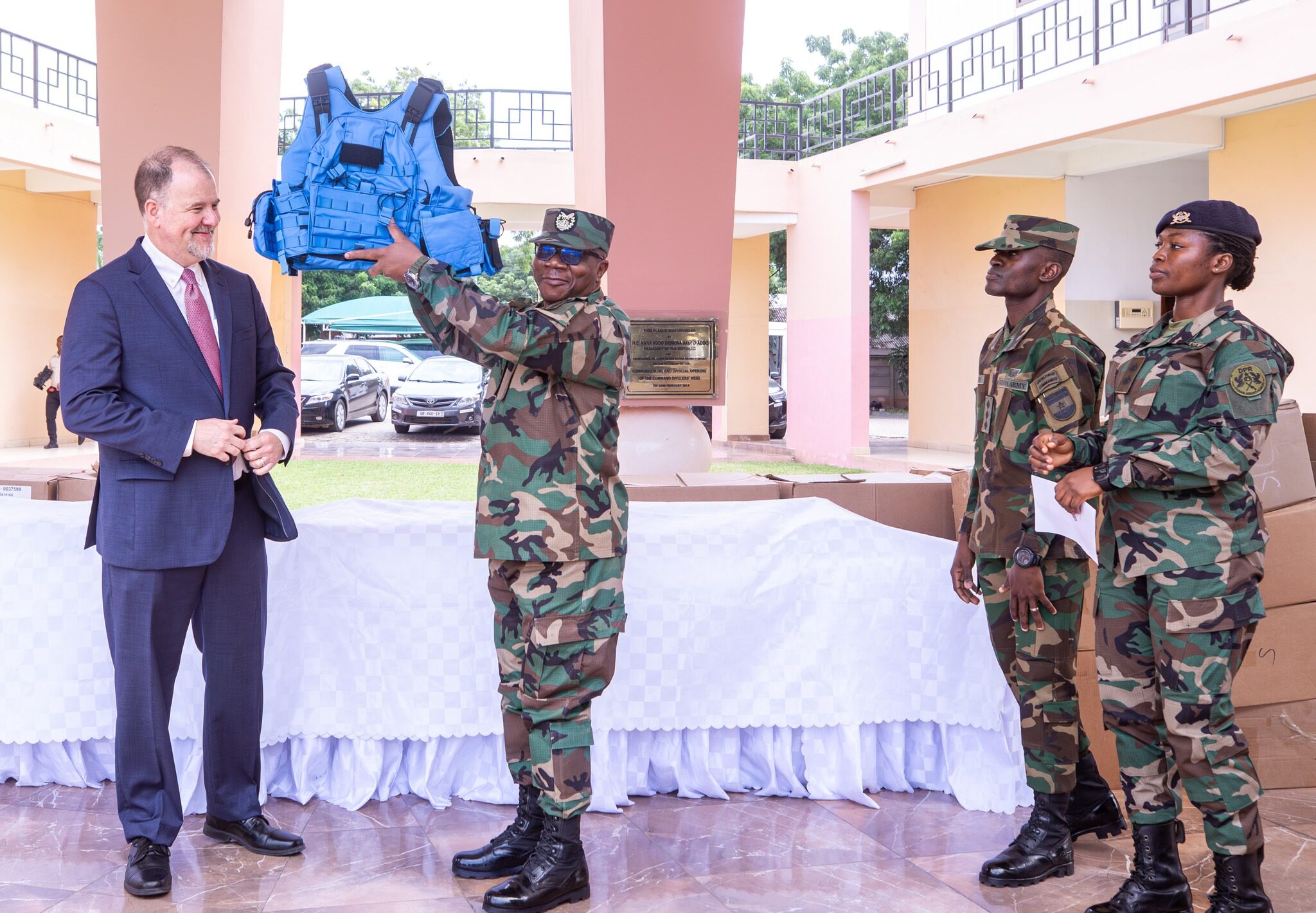 U.S. donates over $1 million worth of women’s body armor to Ghana Armed Forces