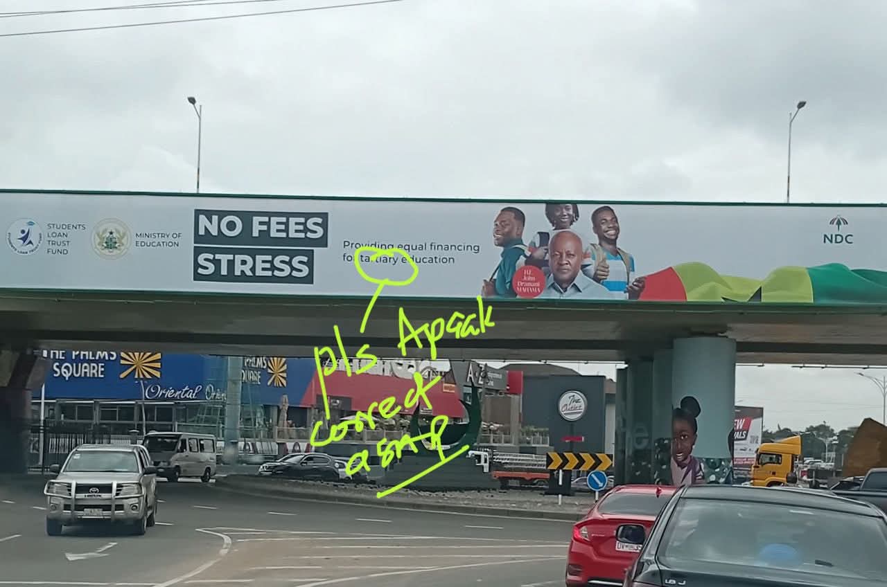 Unauthorized billboard at Flowerpot Interchange to be removed- Roads Ministry