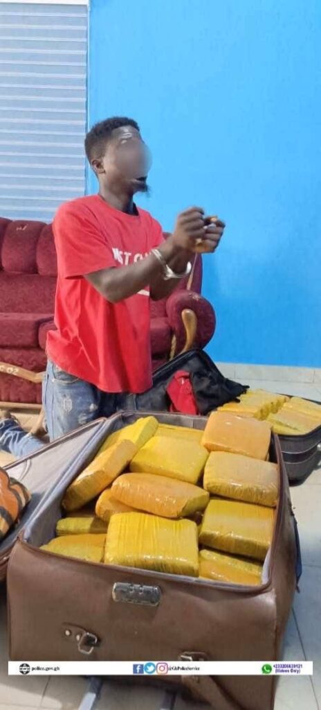 Tarkwa police arrest 23-year-old with 66 parcels of suspected narcotics