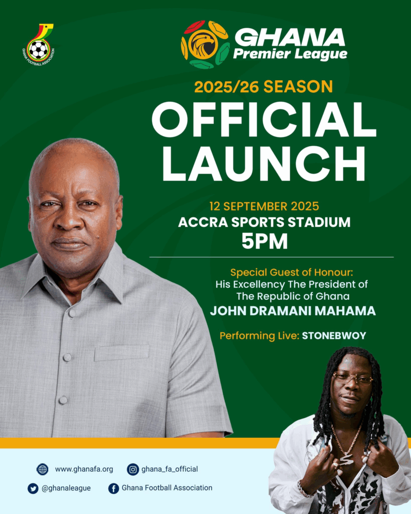 President Mahama, Stonebwoy headline 2025/26 Ghana Premier League season opener 