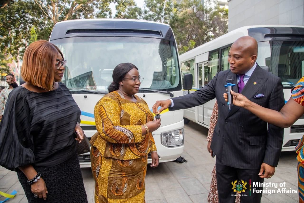 Foreign Affairs Minister commissions six new staff buses to ease transport challenges